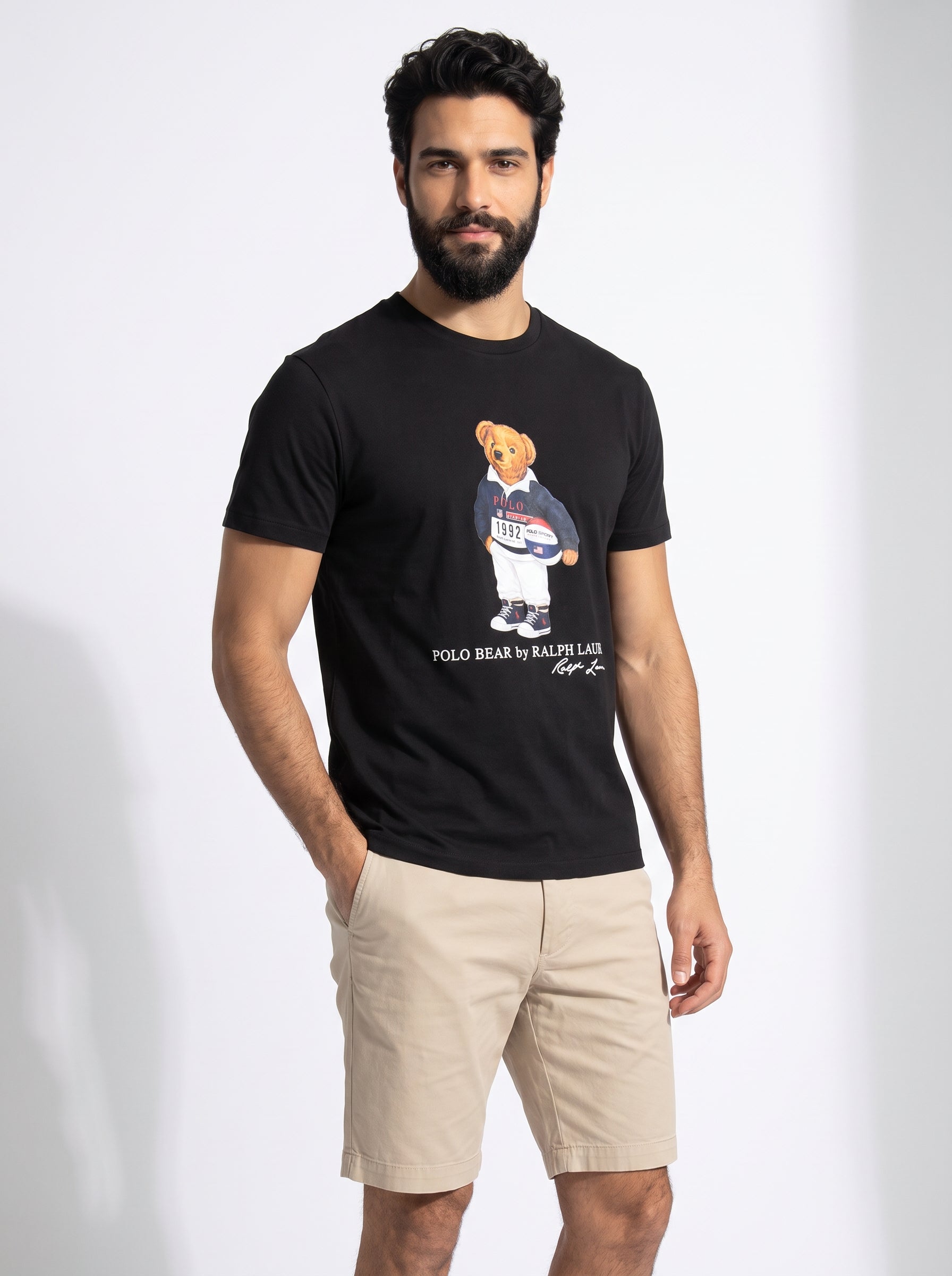Camiseta RL Iconic Bear Rugby Club - Preta