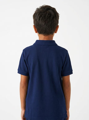 Camisa Gola Polo Infantil RL - Azul Marinho Small Pony Vermelho