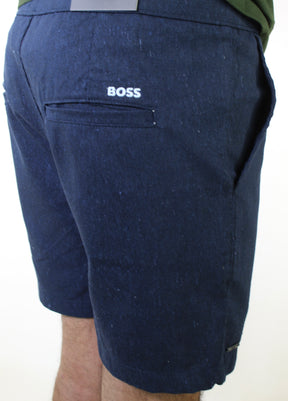 Bermuda em Linho Boss - Azul Marinho