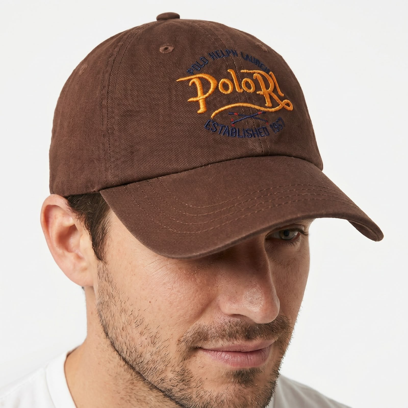 Boné Polo RL Old School Logo - Marrom