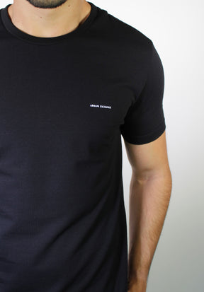 Camiseta AX Side Logo Line - Preta