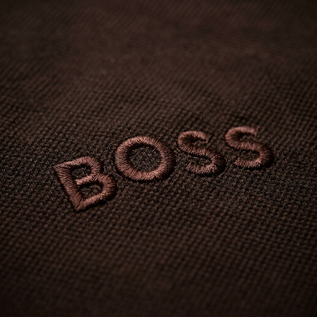 Camisa Gola Polo Boss - Marrom