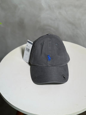 Boné Polo RL Classic - Chumbo Small Pony Azul