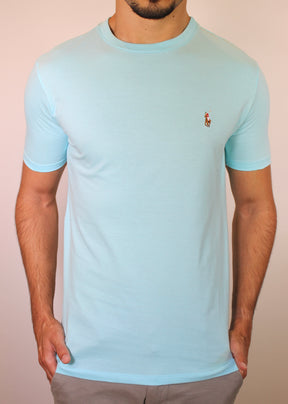 Camiseta RL Essential Small Pony Colorido - Azul Capri