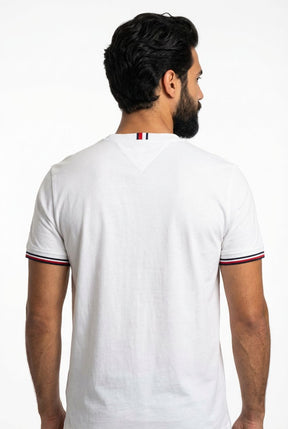 Camiseta TH Est. 1985 Band Sleeve - Off White