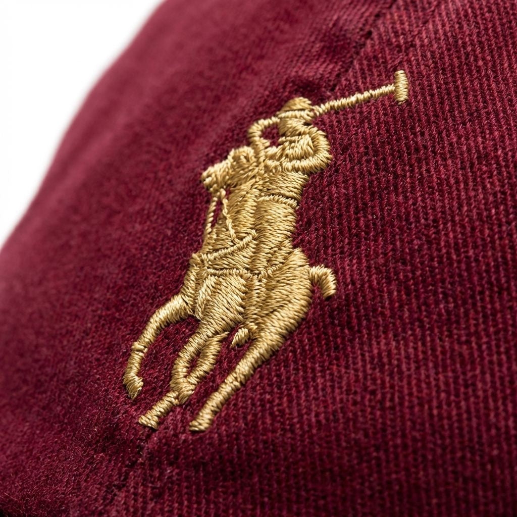 Boné Polo RL Classic - Bordô Small Pony Cáqui