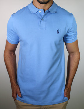 Camisa Gola Polo RL - Azul Celeste Small Pony Azul Marinho