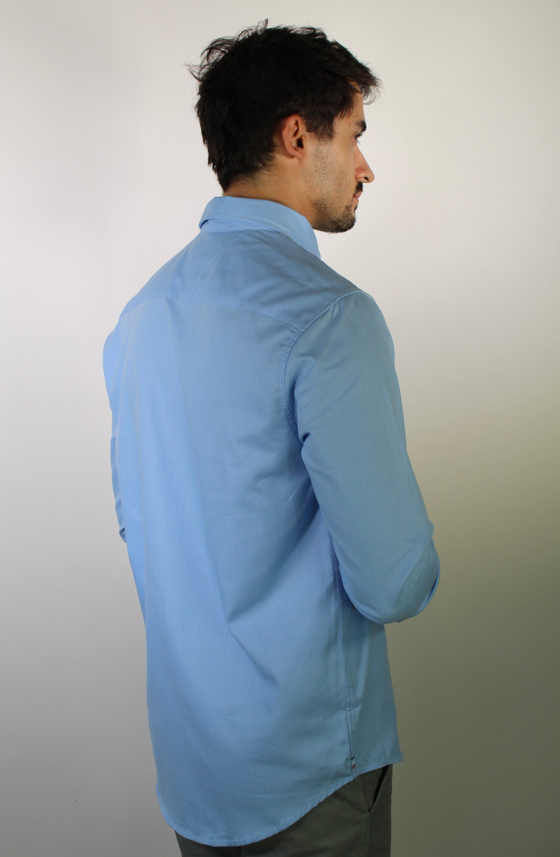 Camisa Social Lisa Manga Longa TH Classic  - Azul Bebê