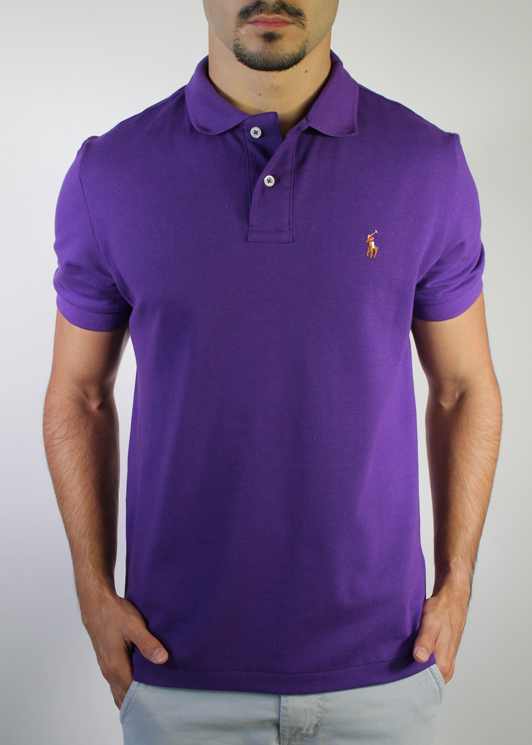 Camisa Gola Polo RL - Roxa Small Pony Colorido