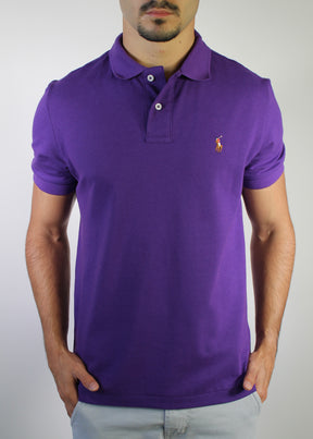 Camisa Gola Polo RL - Roxa Small Pony Colorido