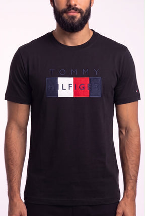 Camiseta TH Nantucket Flag Patch - Preta