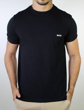Camiseta Boss Minimalist Side Logo - Preta