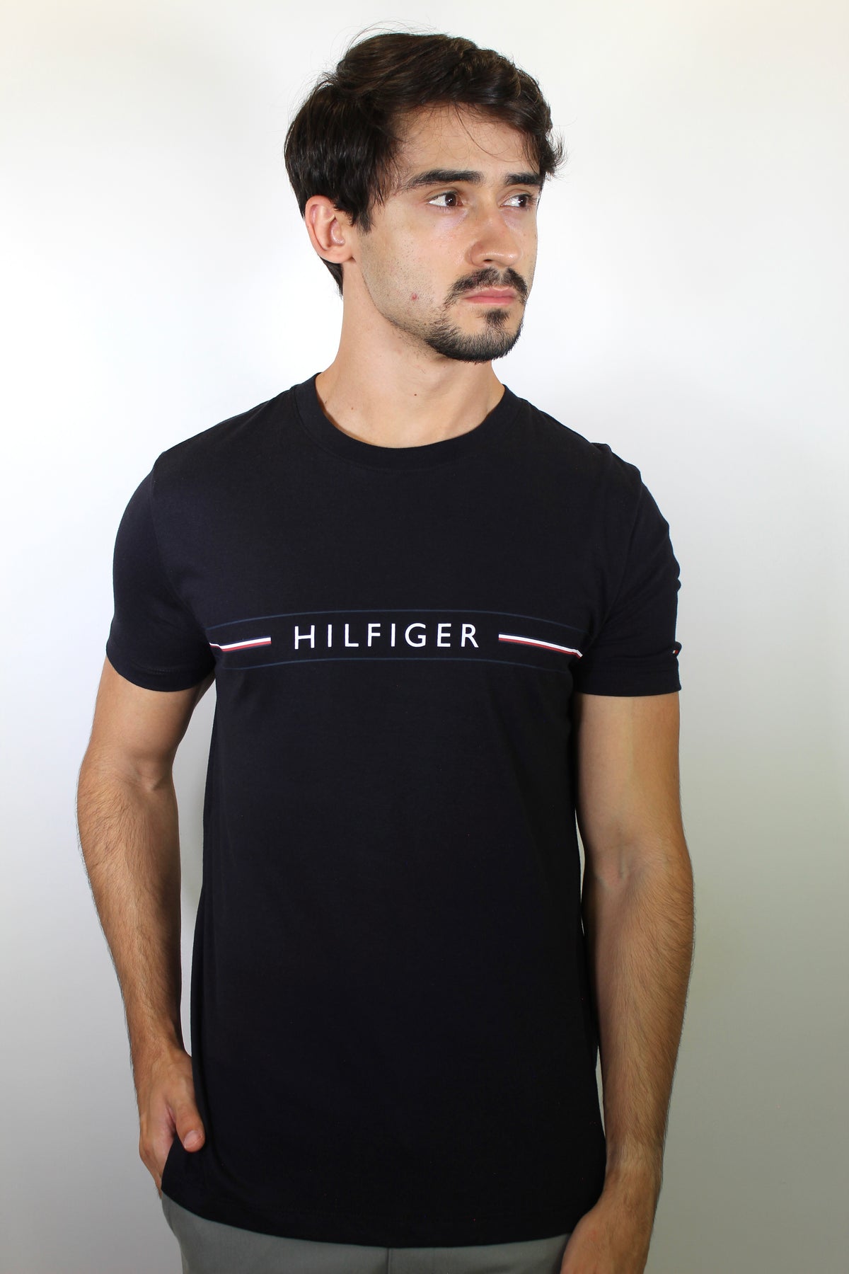 Camiseta TH Nautic Stripe - Preta