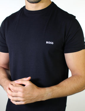 Camiseta Boss Minimalist Side Logo - Preta