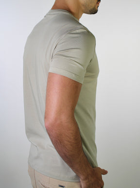 Camiseta Boss Minimalist Side Logo - Cáqui