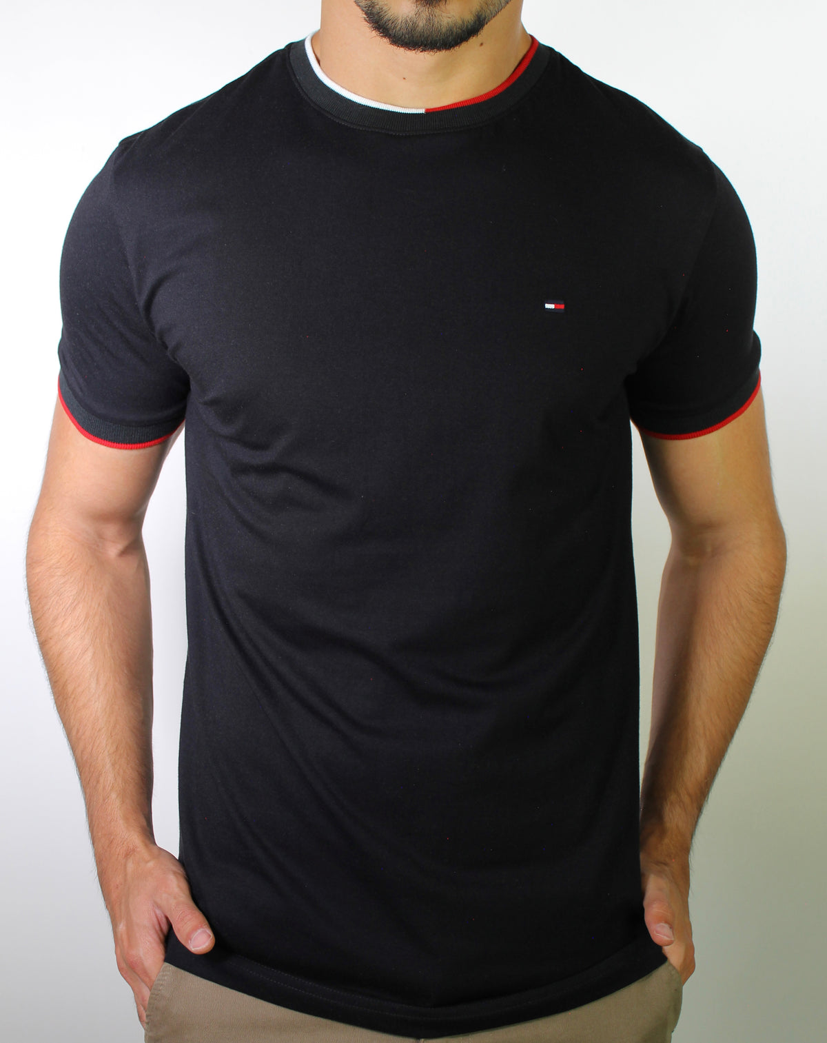 Camiseta TH Edge Detail - Preta