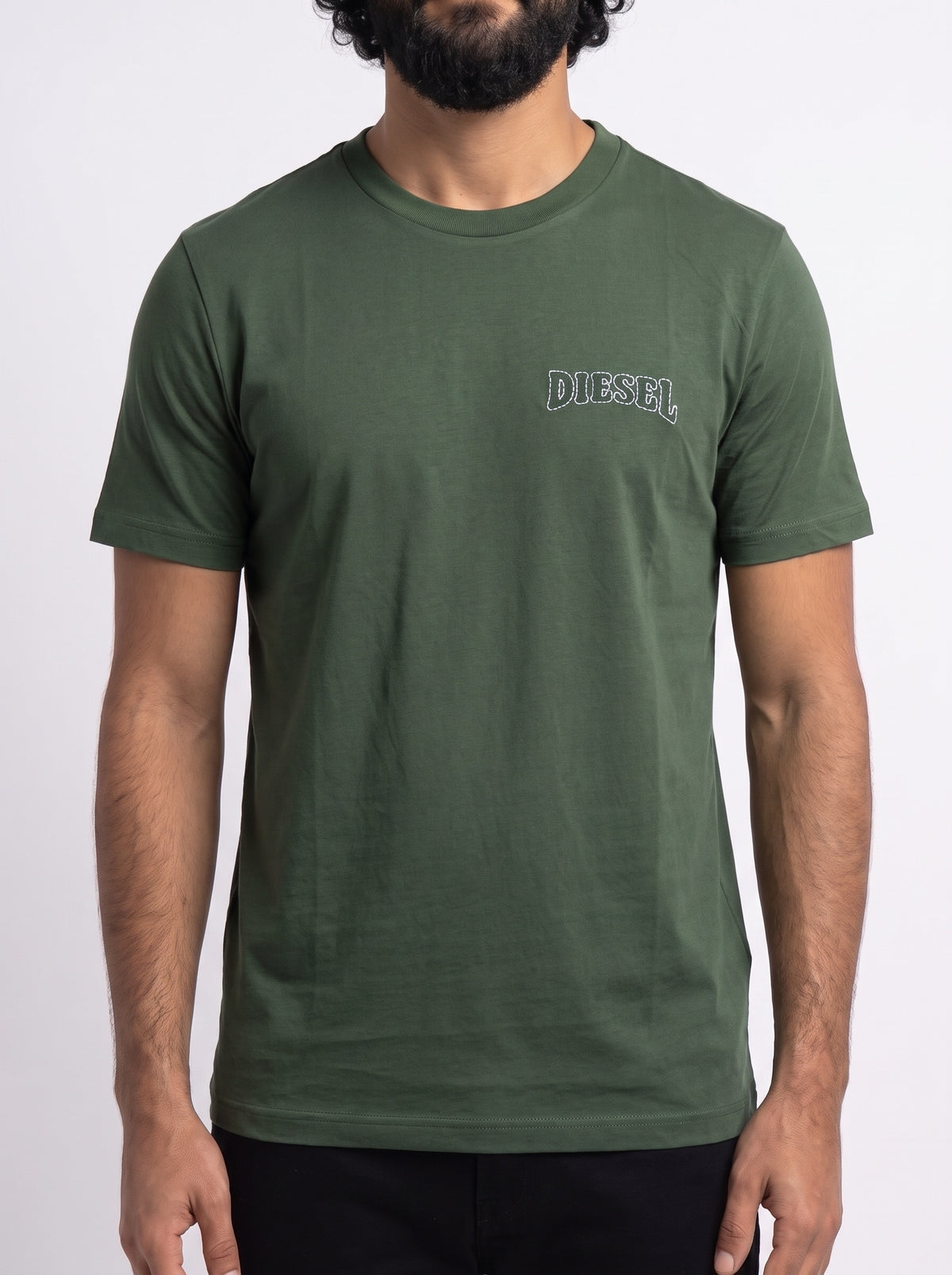 Camiseta DSL Outline Stitch Logo - Verde Musgo