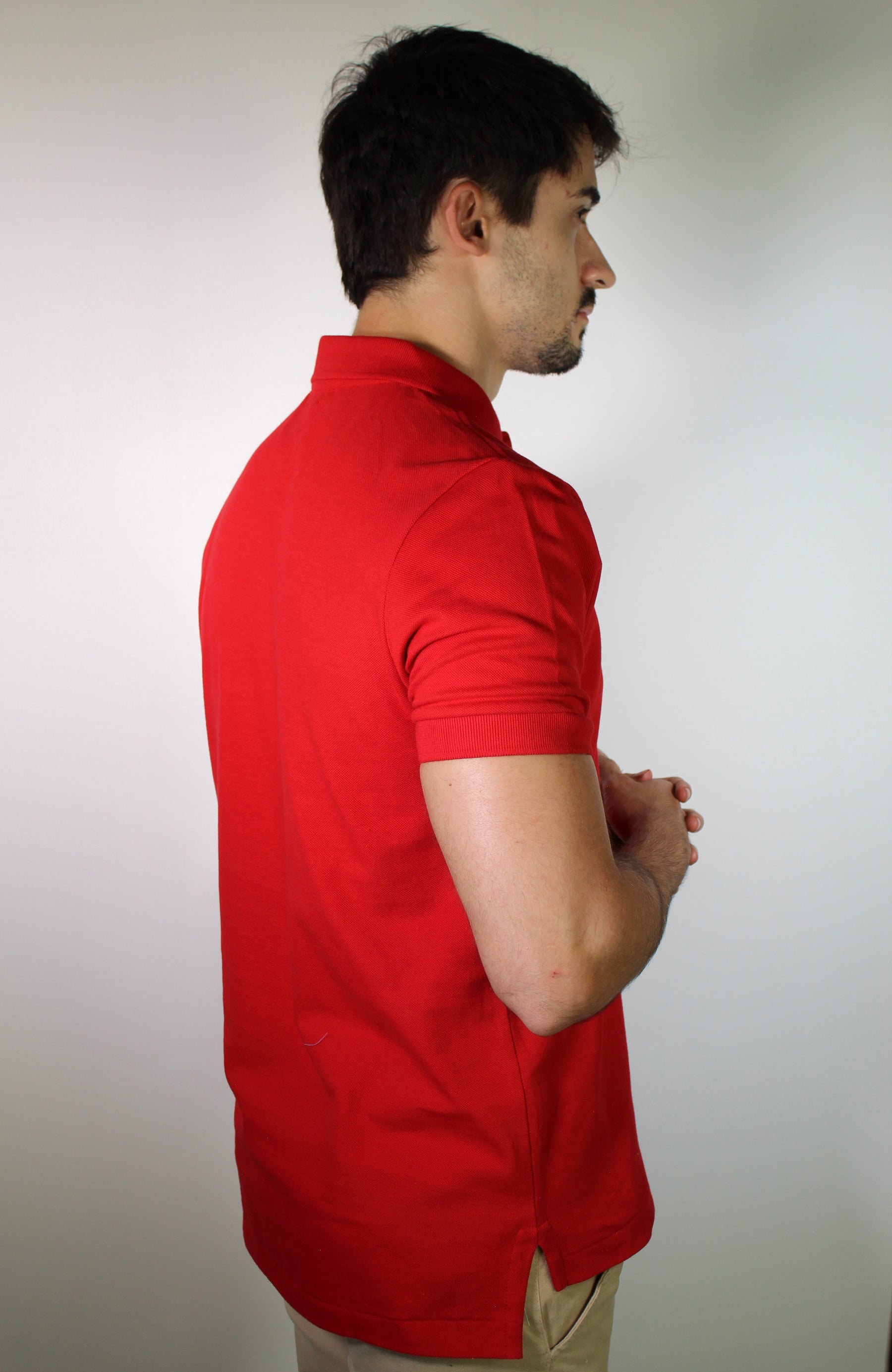 Camisa Gola Polo RL - Vermelha Small Pony Azul Royal