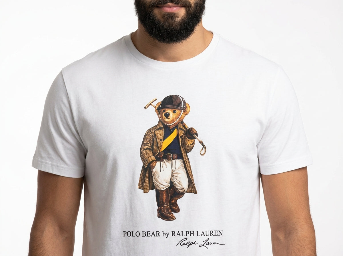 Camiseta RL Iconic Bear Polo Club - Branca
