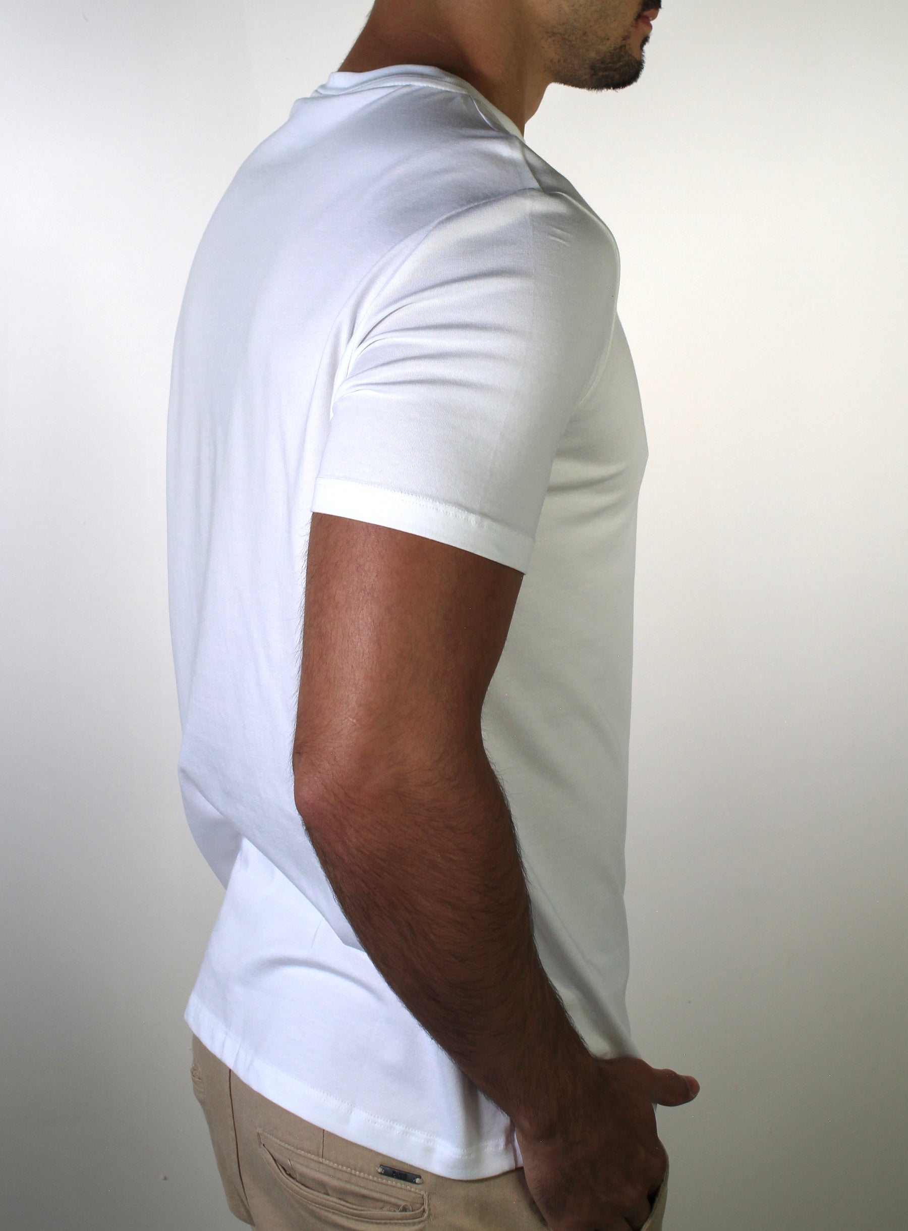 Camiseta Boss Minimalist Side Logo - Branca