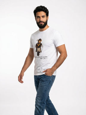 Camiseta RL Iconic Bear Polo Club - Branca