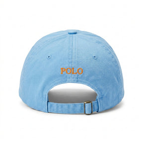 Boné Polo RL Classic - Azul Celeste Small Pony Laranja