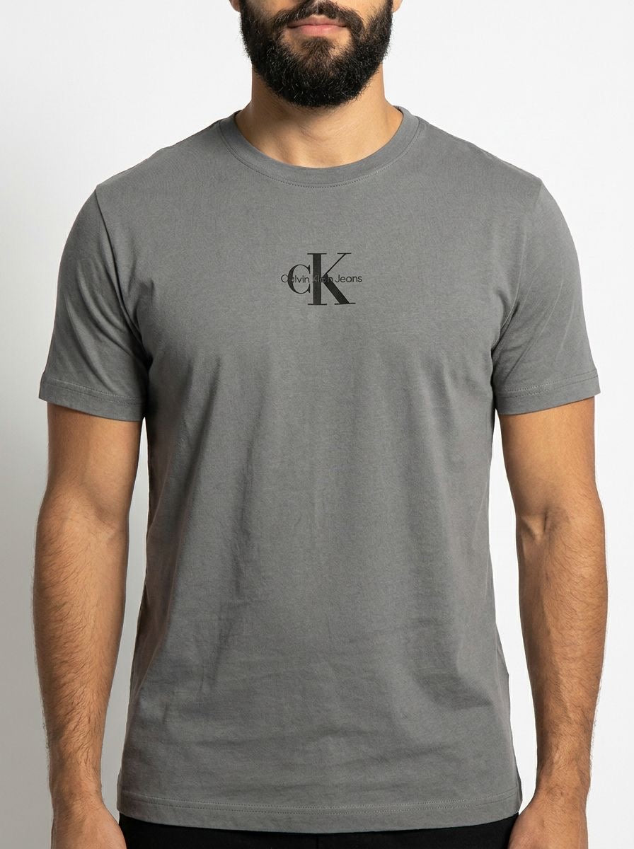Camiseta CK Legacy Icon - Chumbo