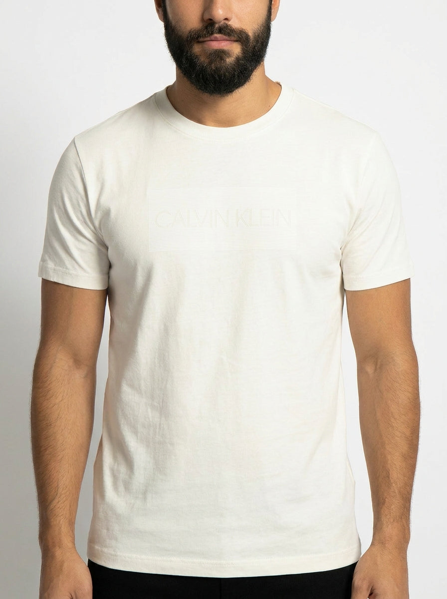 Camiseta CK Shadow Code - Off White