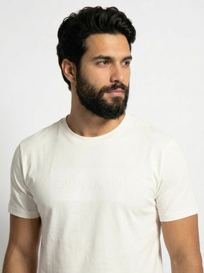 Camiseta CK Shadow Code - Off White
