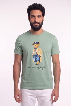 Camiseta RL Iconic Bear Golf Club - Verde Menta