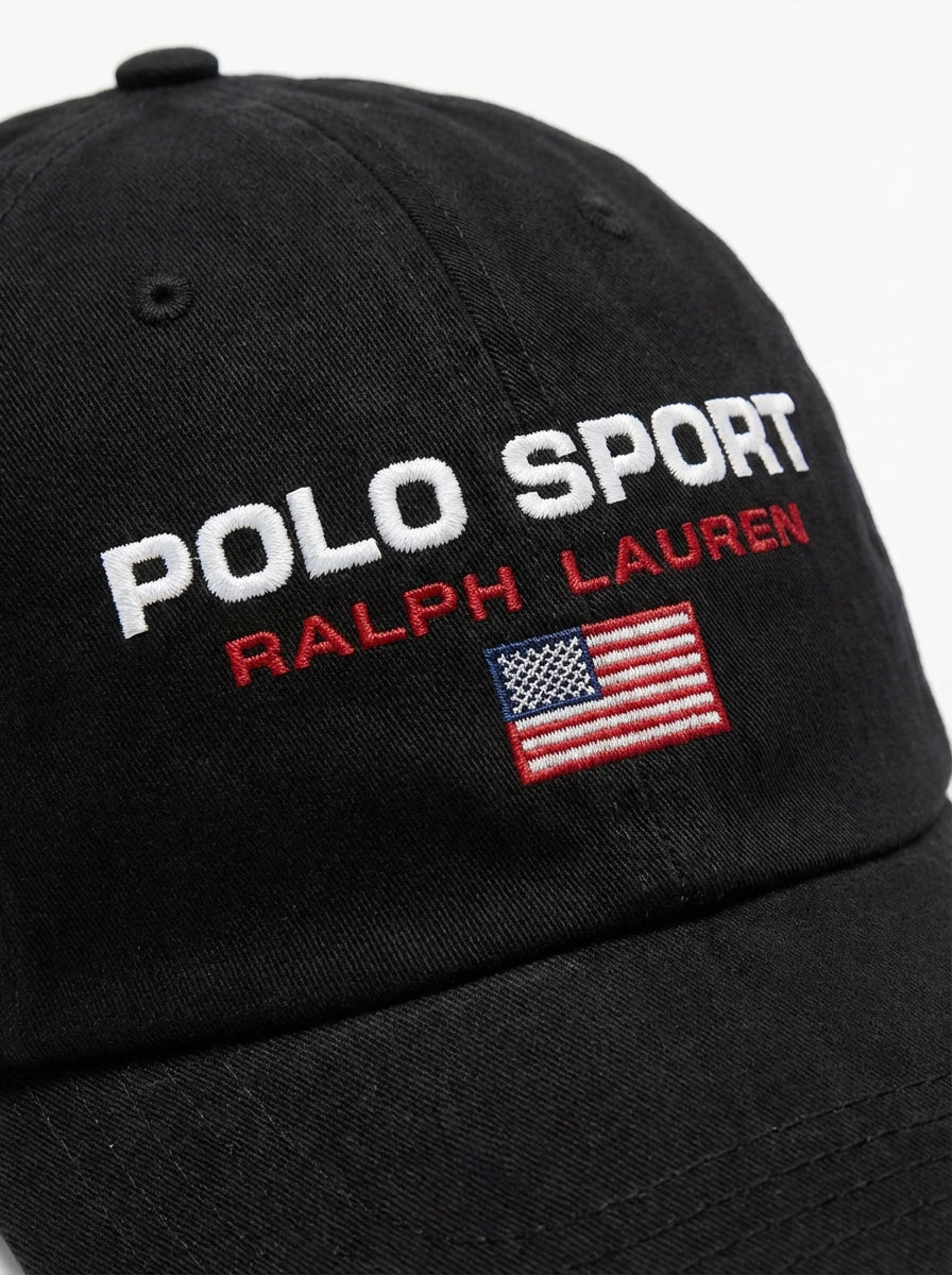 Boné RL Polo Sport USA Flag - Preto