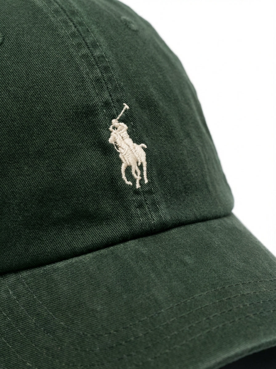 Boné Polo RL Classic - Verde Army Small Pony Creme