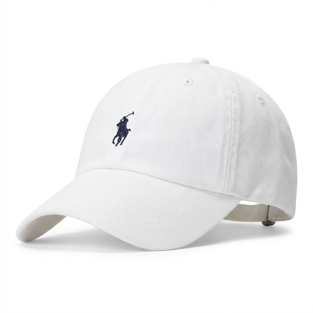 Boné Polo RL Classic - Branco Small Pony Marinho