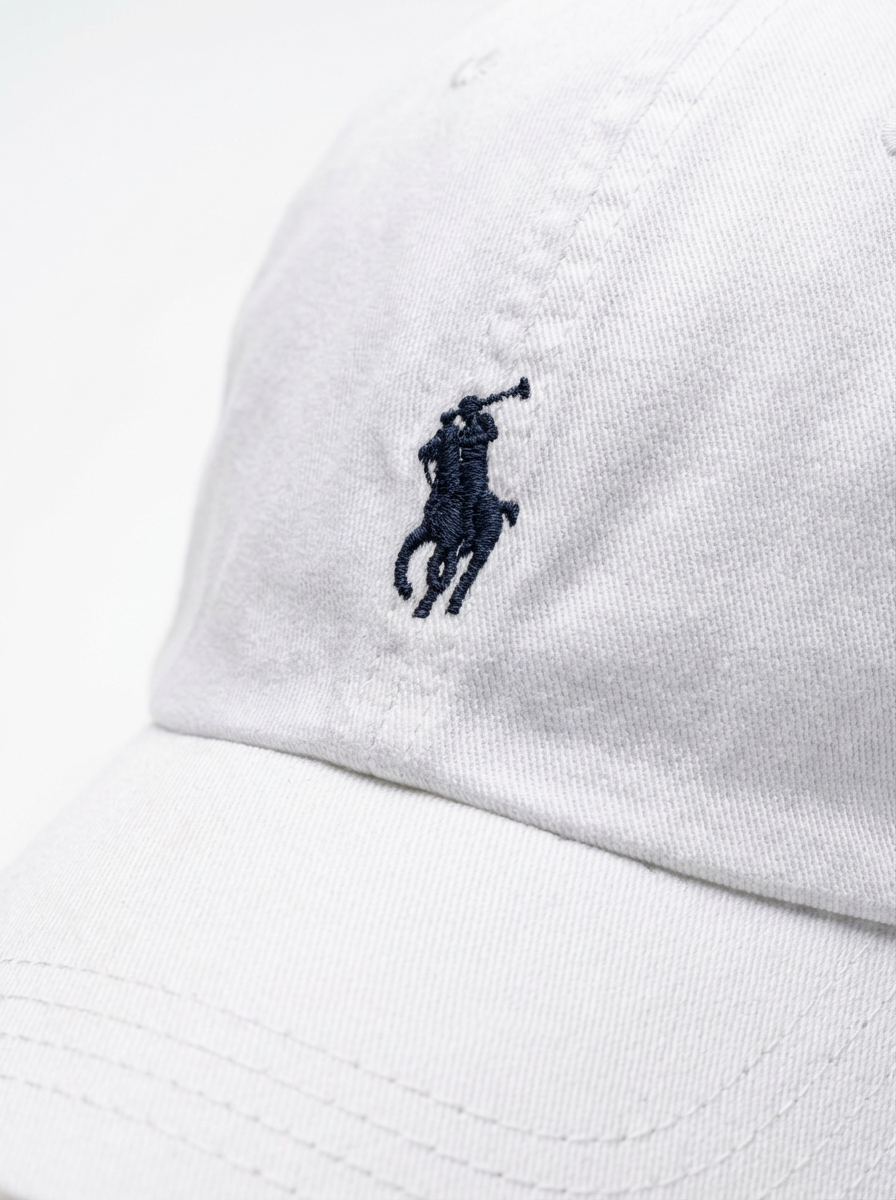 Boné Polo RL Classic - Branco Small Pony Marinho