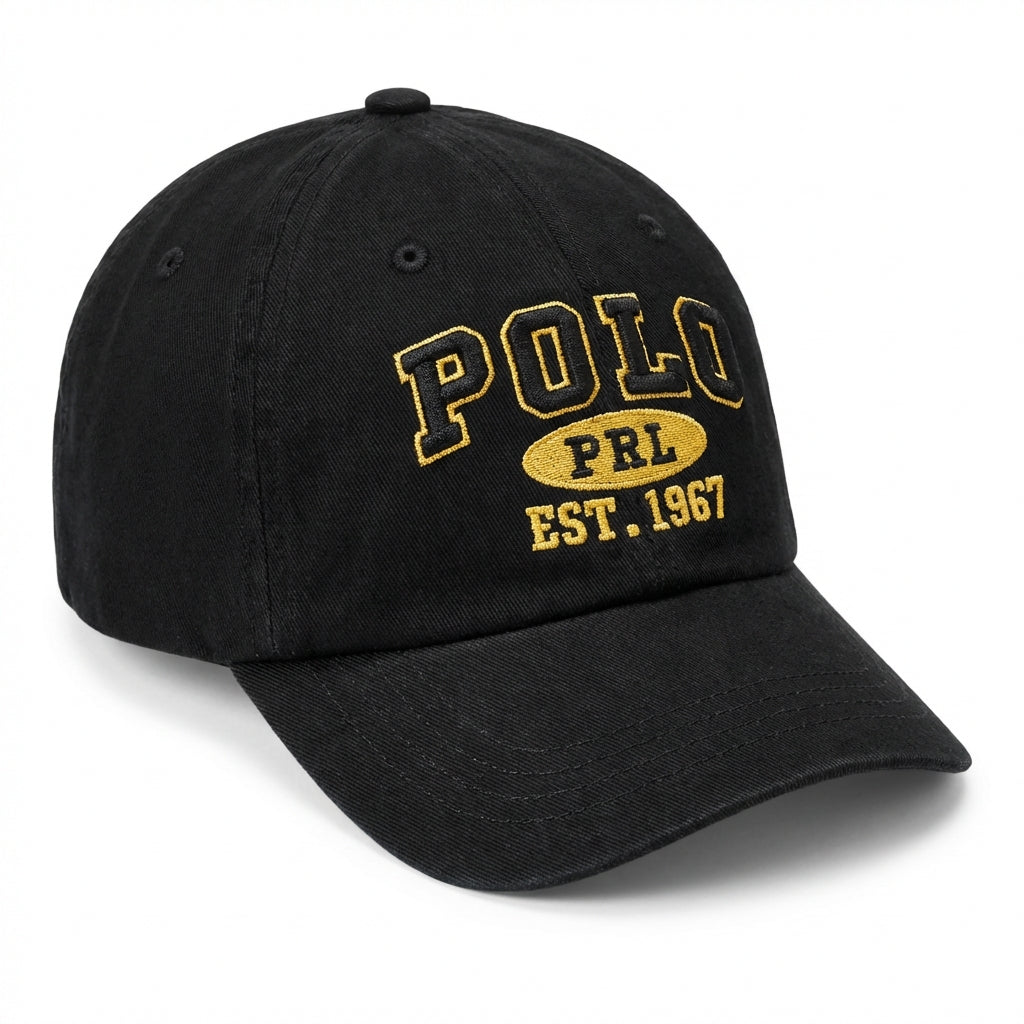 Boné Polo RL - Polo PRL Preto com Amarelo