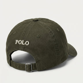 Boné Polo RL Classic - Verde Army Small Pony Creme