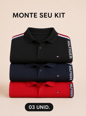 Combo 03 Camisas Gola Polo TH Legacy Stripe