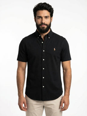 Camisa Social Manga Curta RL - Preta