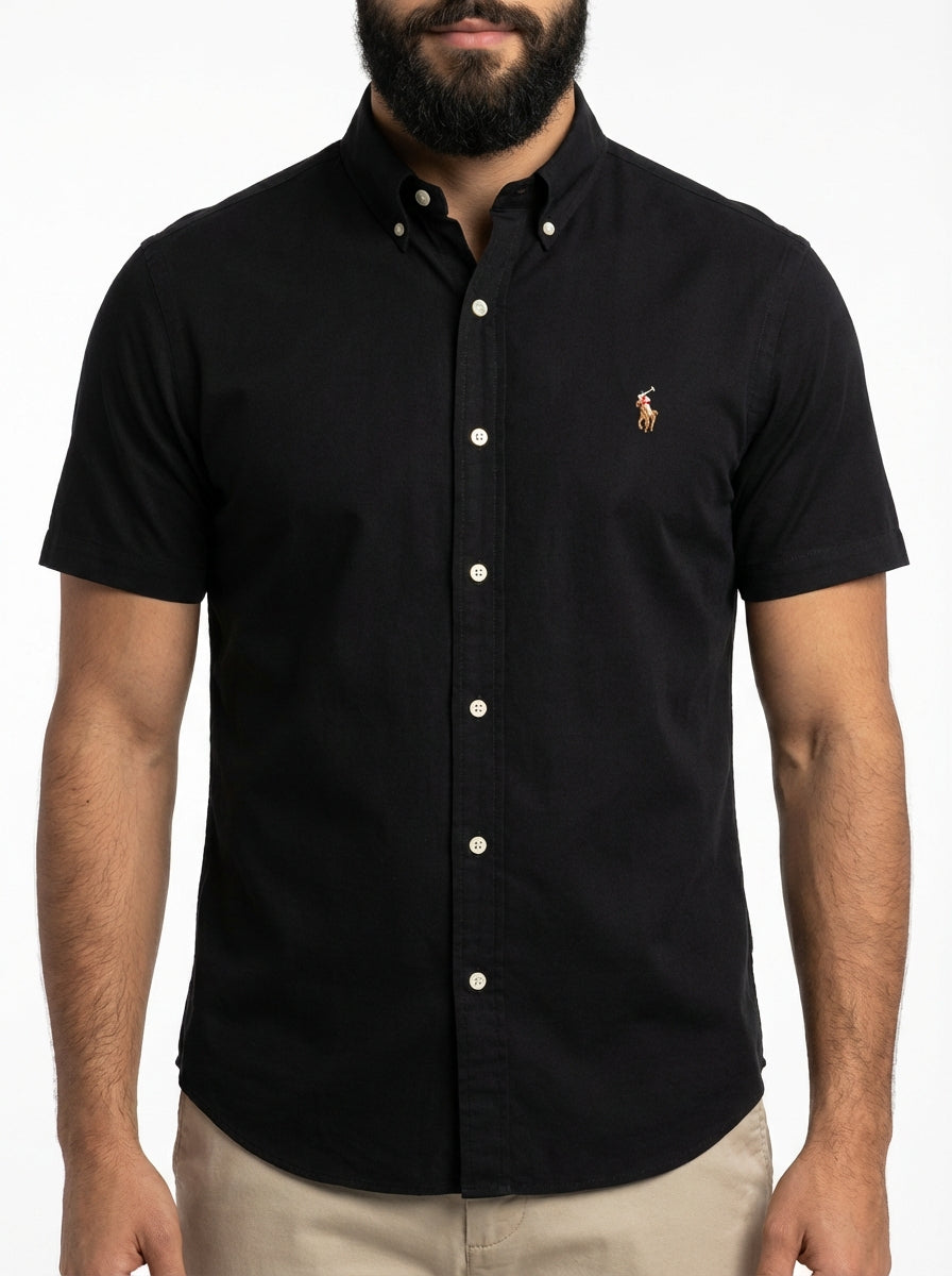 Camisa Social Manga Curta RL - Preta
