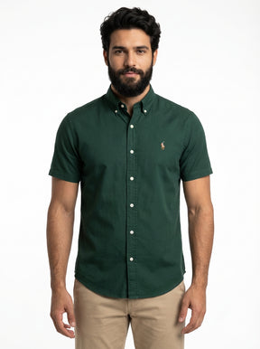 Camisa Social Manga Curta RL - Verde Floresta