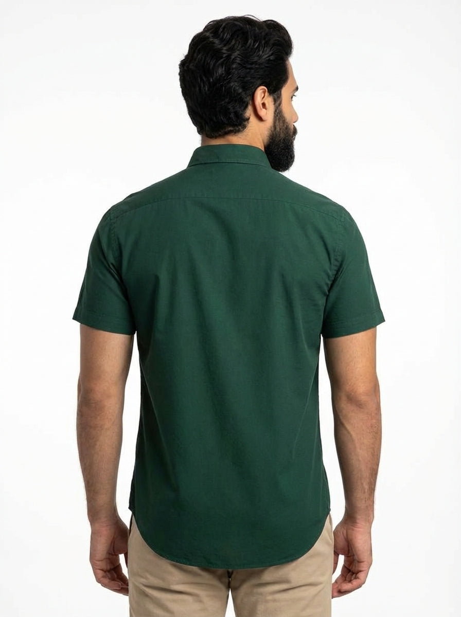 Camisa Social Manga Curta RL - Verde Floresta