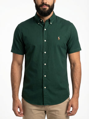 Camisa Social Manga Curta RL - Verde Floresta