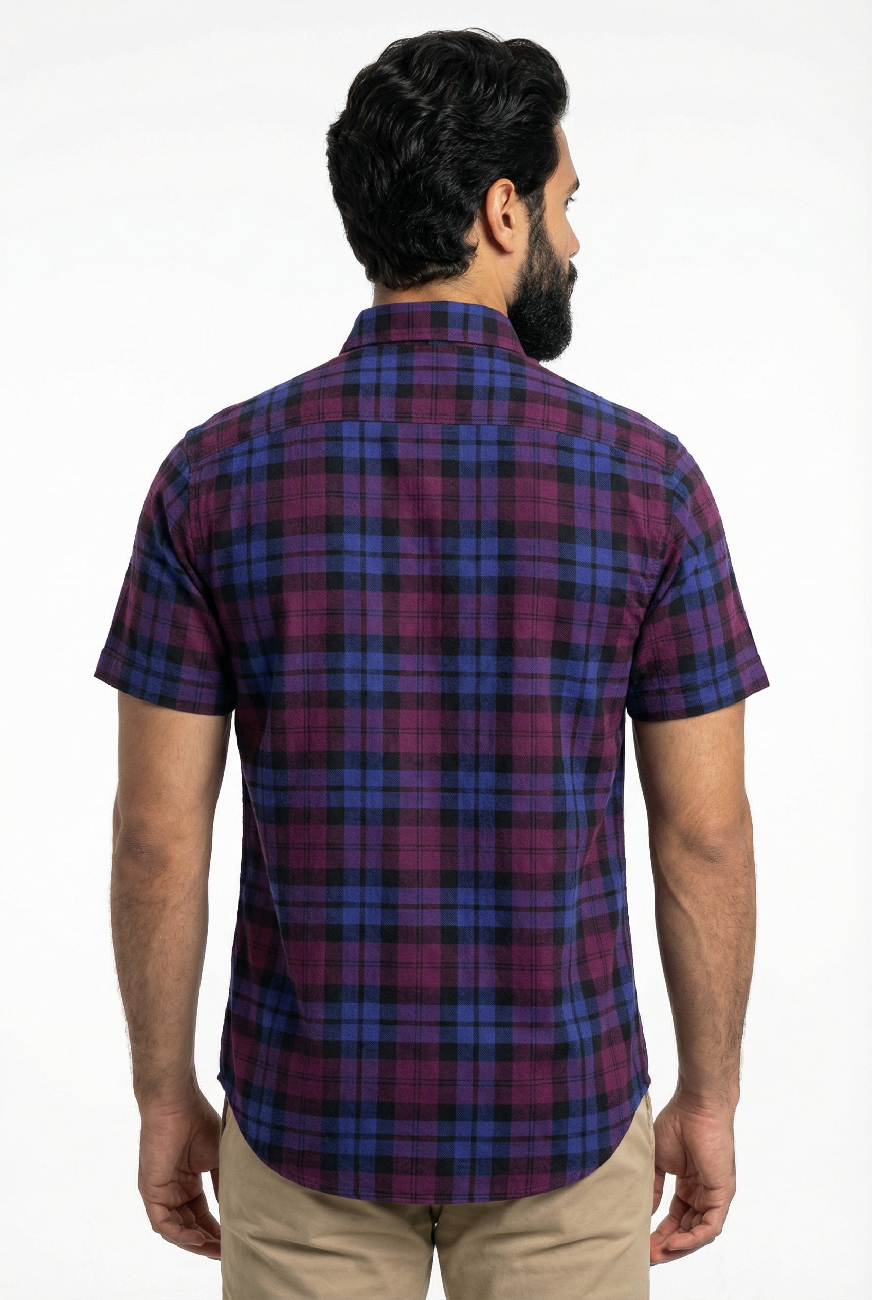 Camisa Manga Curta RL - Xadrez Clássico Ameixa