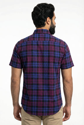Camisa Manga Curta RL - Xadrez Clássico Ameixa