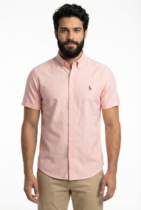 Camisa Social Manga Curta RL - Salmão