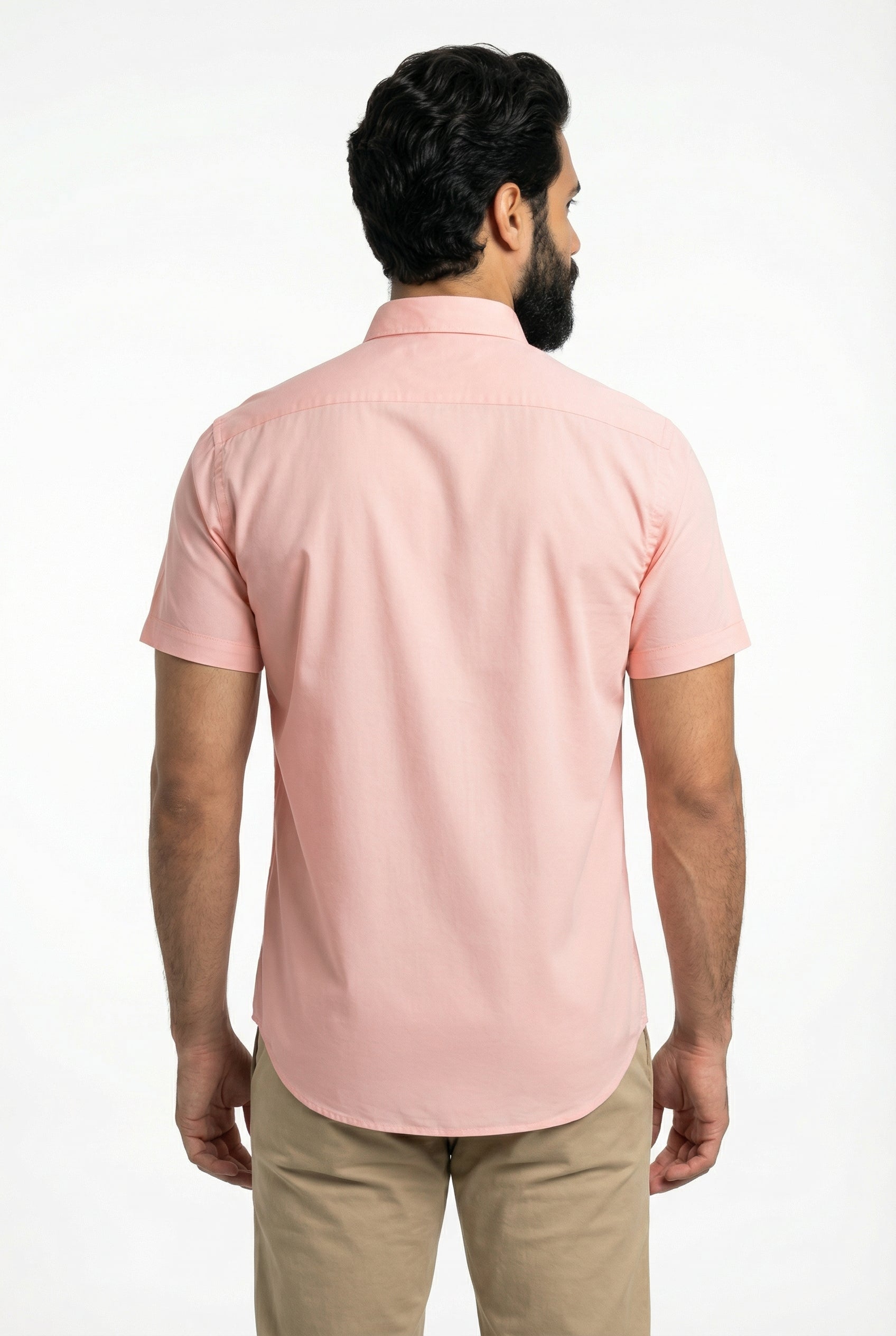 Camisa Social Manga Curta RL - Salmão