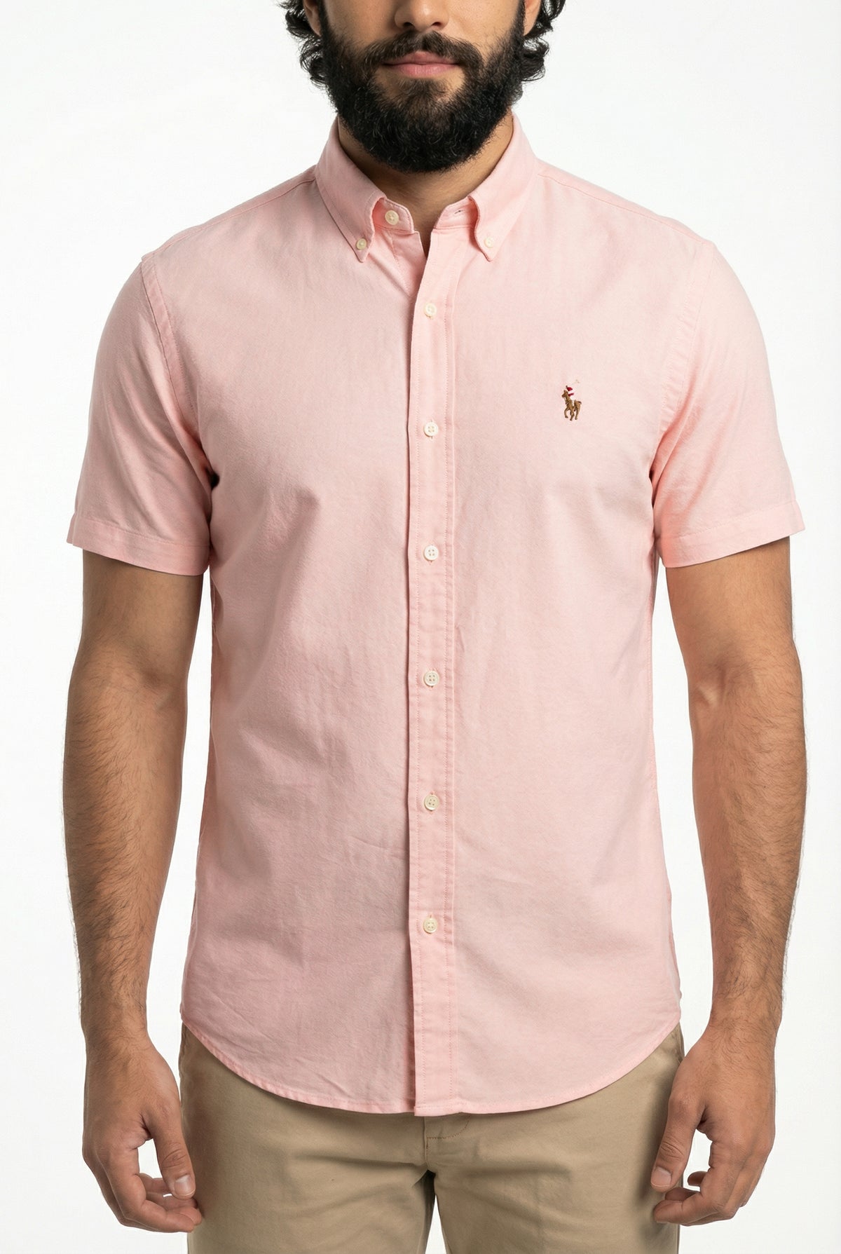 Camisa Social Manga Curta RL - Salmão
