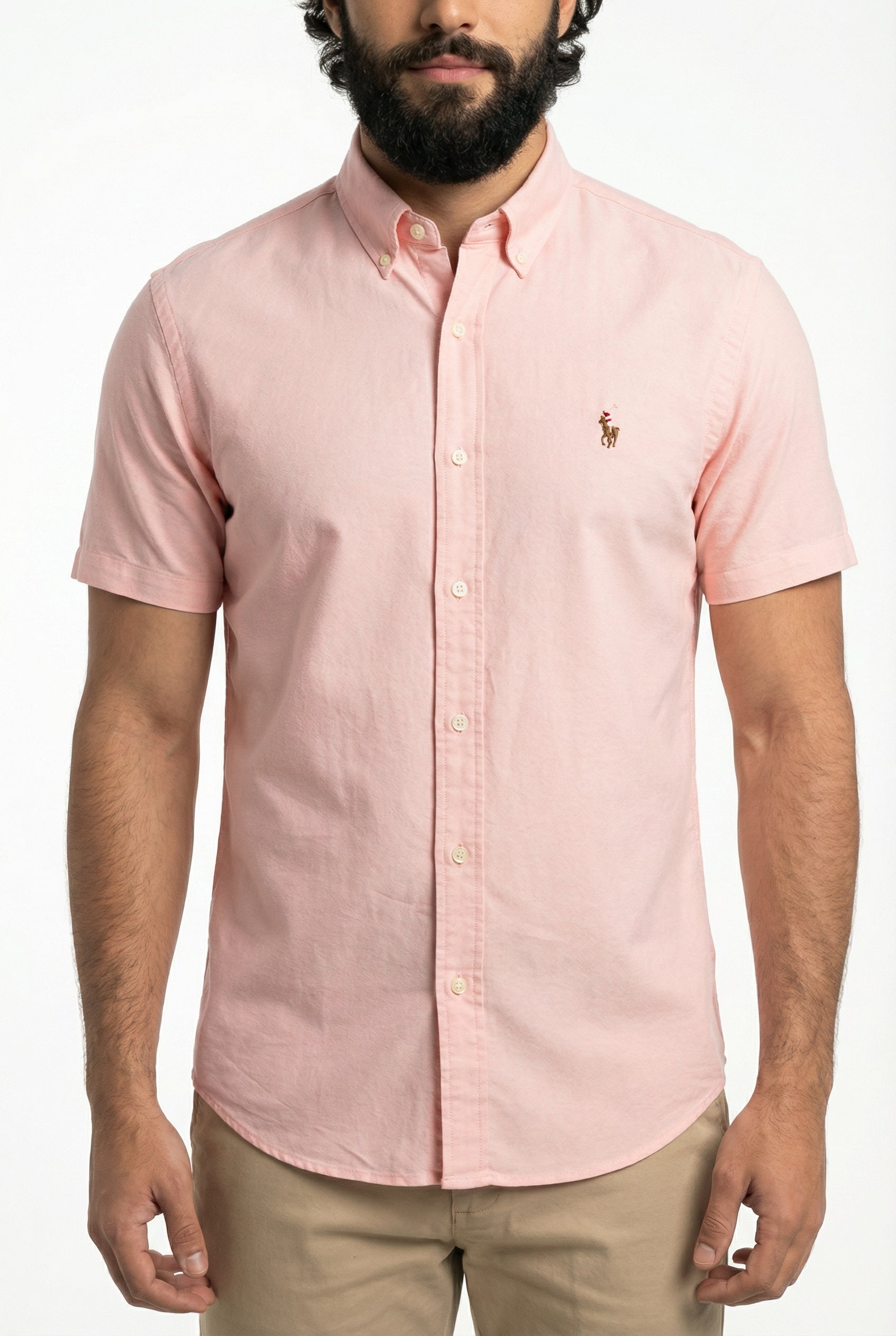 Camisa Social Manga Curta RL - Salmão