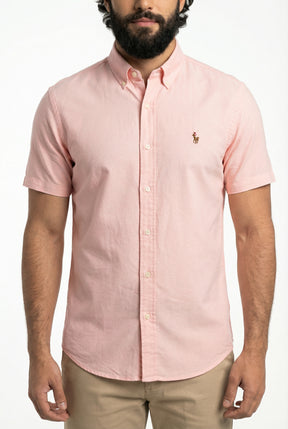 Camisa Social Manga Curta RL - Salmão