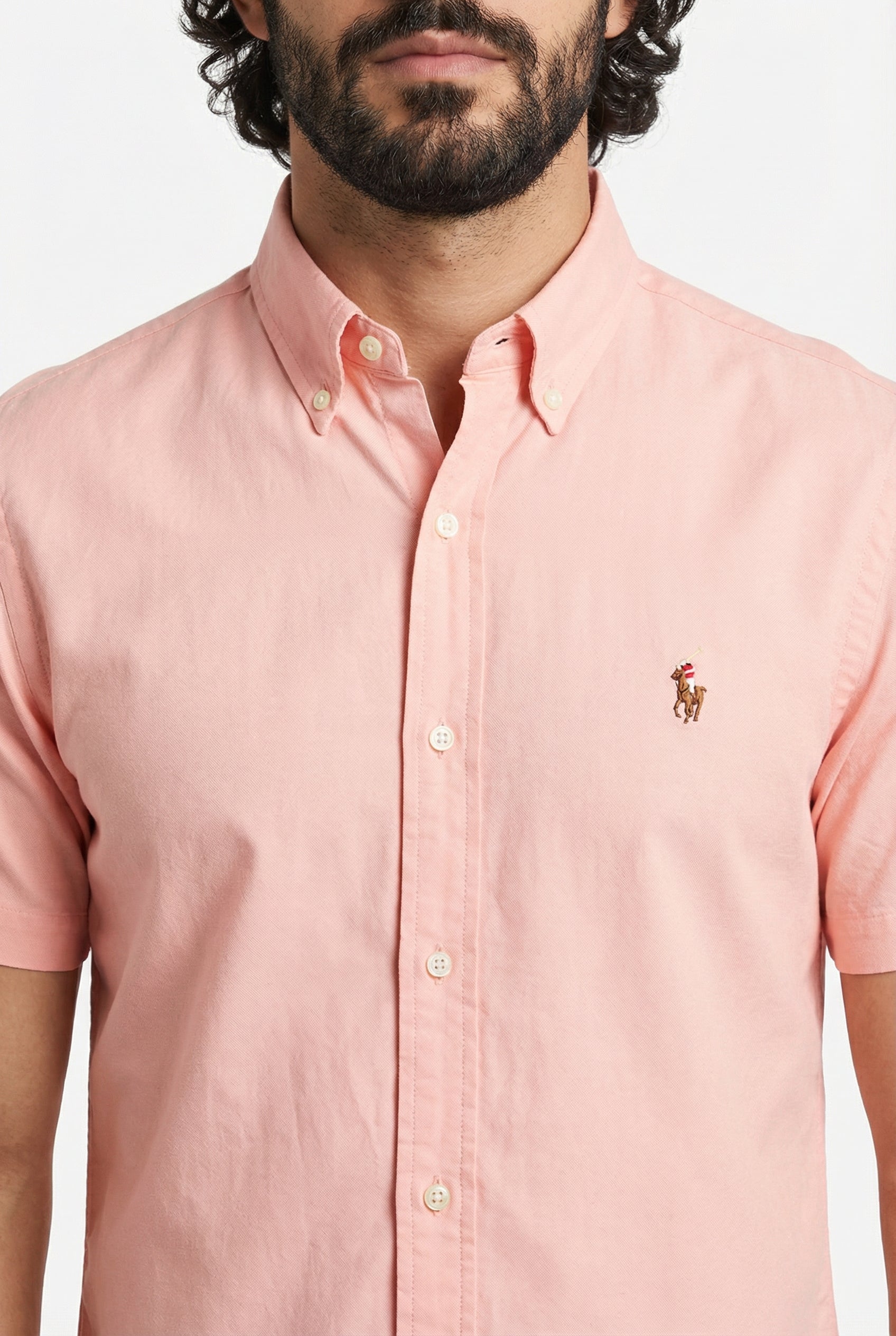 Camisa Social Manga Curta RL - Salmão